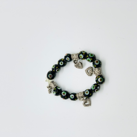 Peruvian Evil Eye Glass Bead Bracelet - Picture 3 of 3